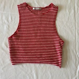 Zara stripped cropped tank top size small